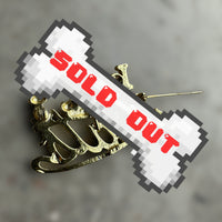 vintage "I heart cats / I love cats" gold-tone brooch