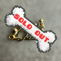 vintage "I heart cats / I love cats" gold-tone brooch