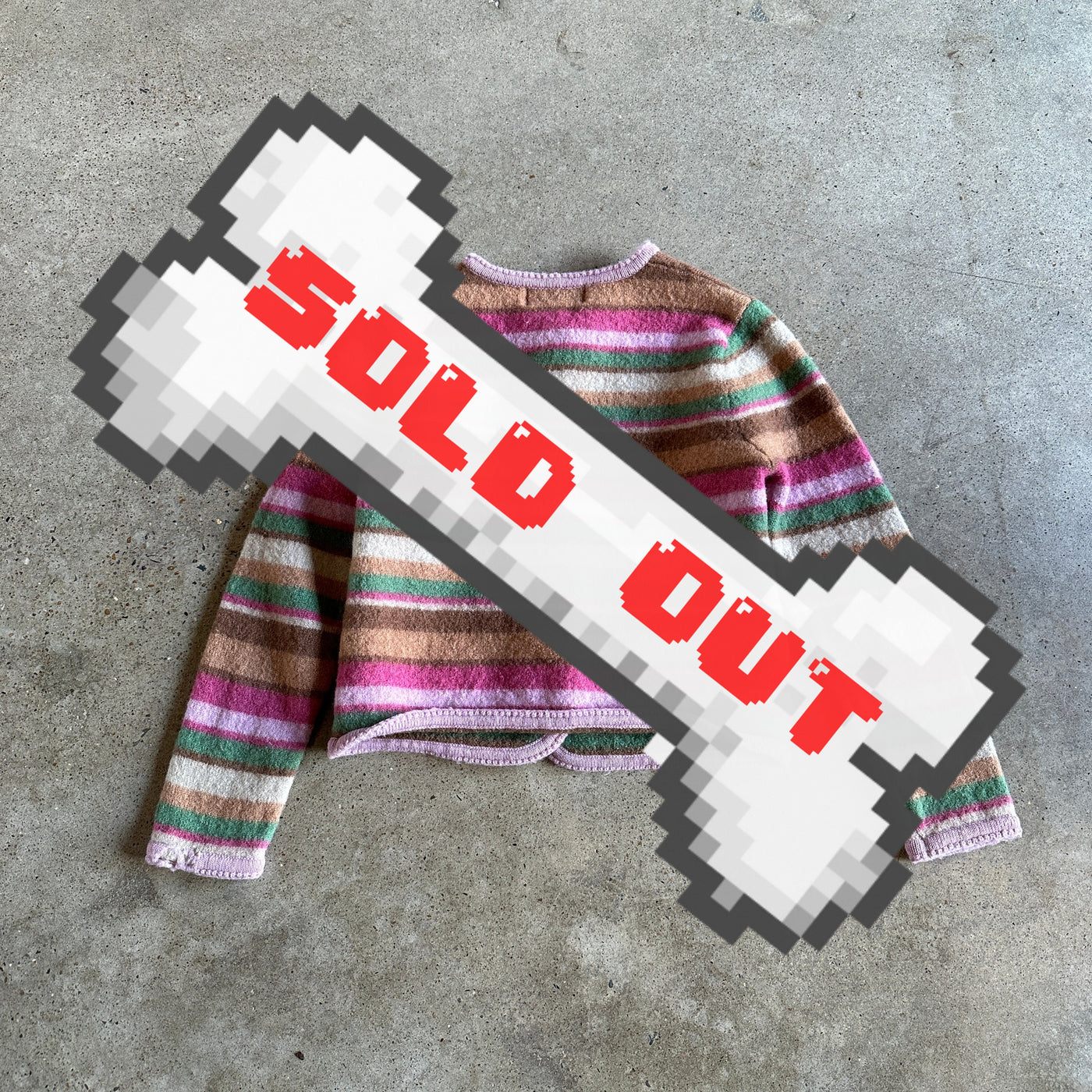 vintage boiled wool / felted striped jacket