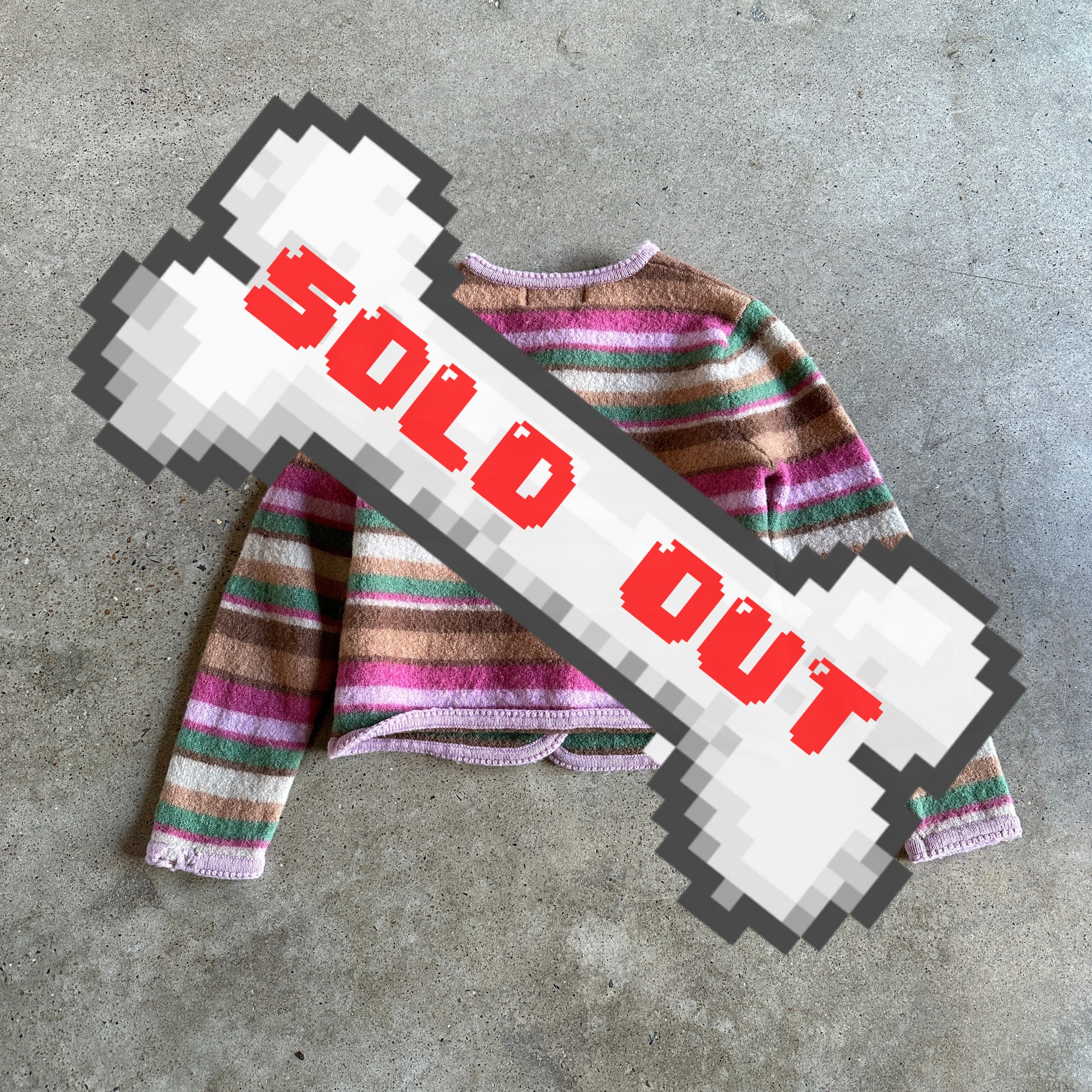 vintage boiled wool / felted striped jacket
