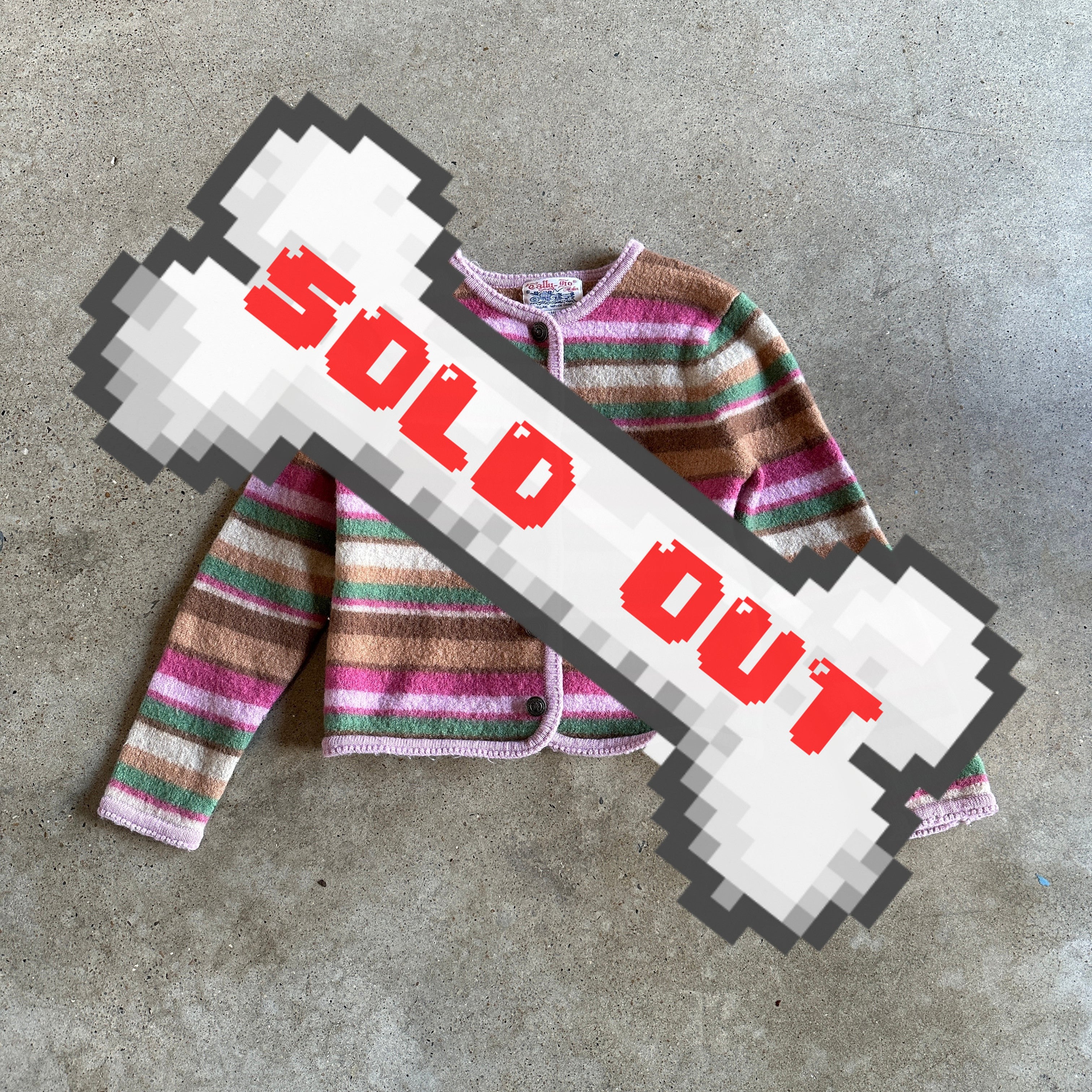 vintage boiled wool / felted striped jacket