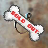vintage costume ring with CZ studded heart design