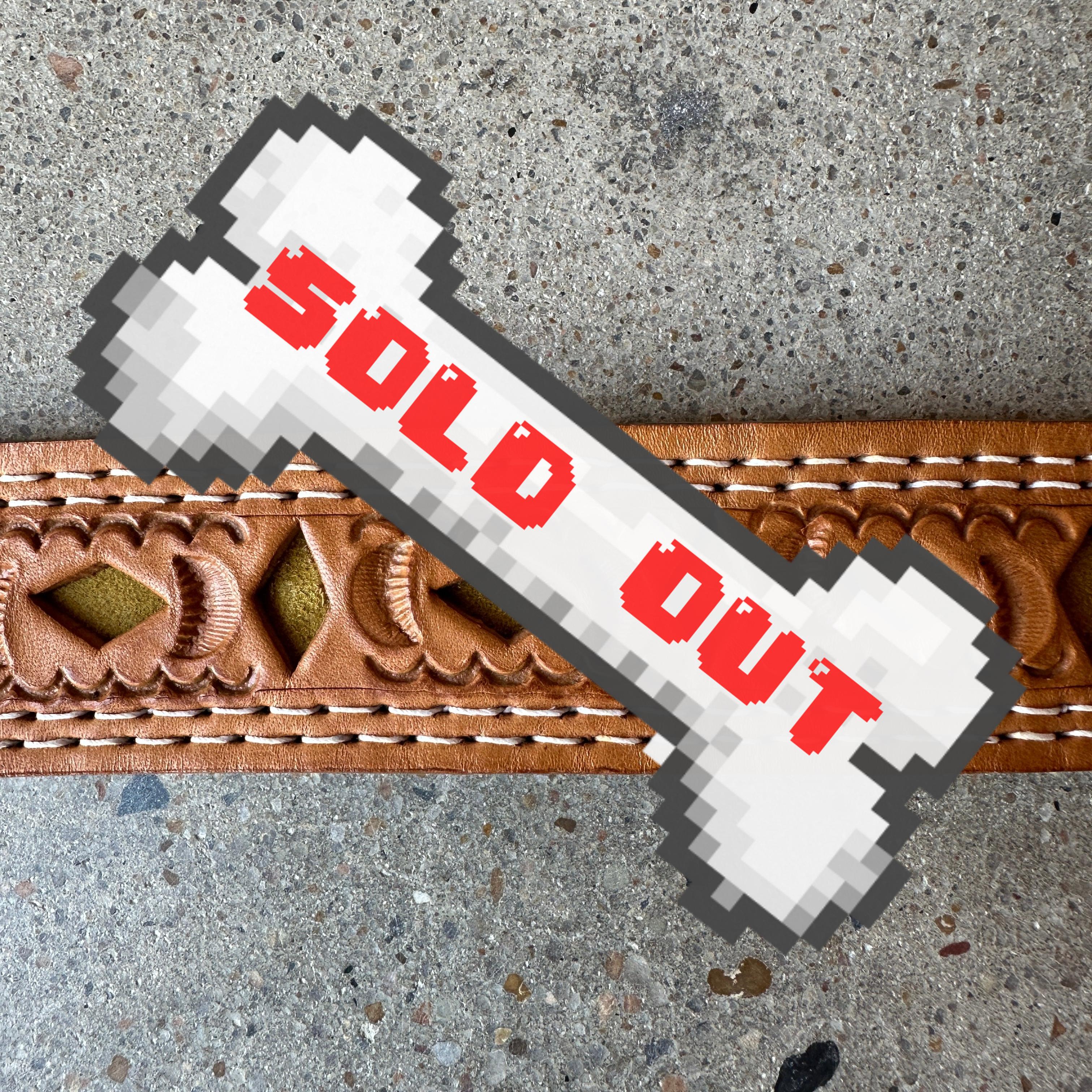 vintage embossed diamond leather belt