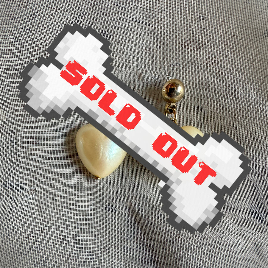 vintage faux pearl heart earrings