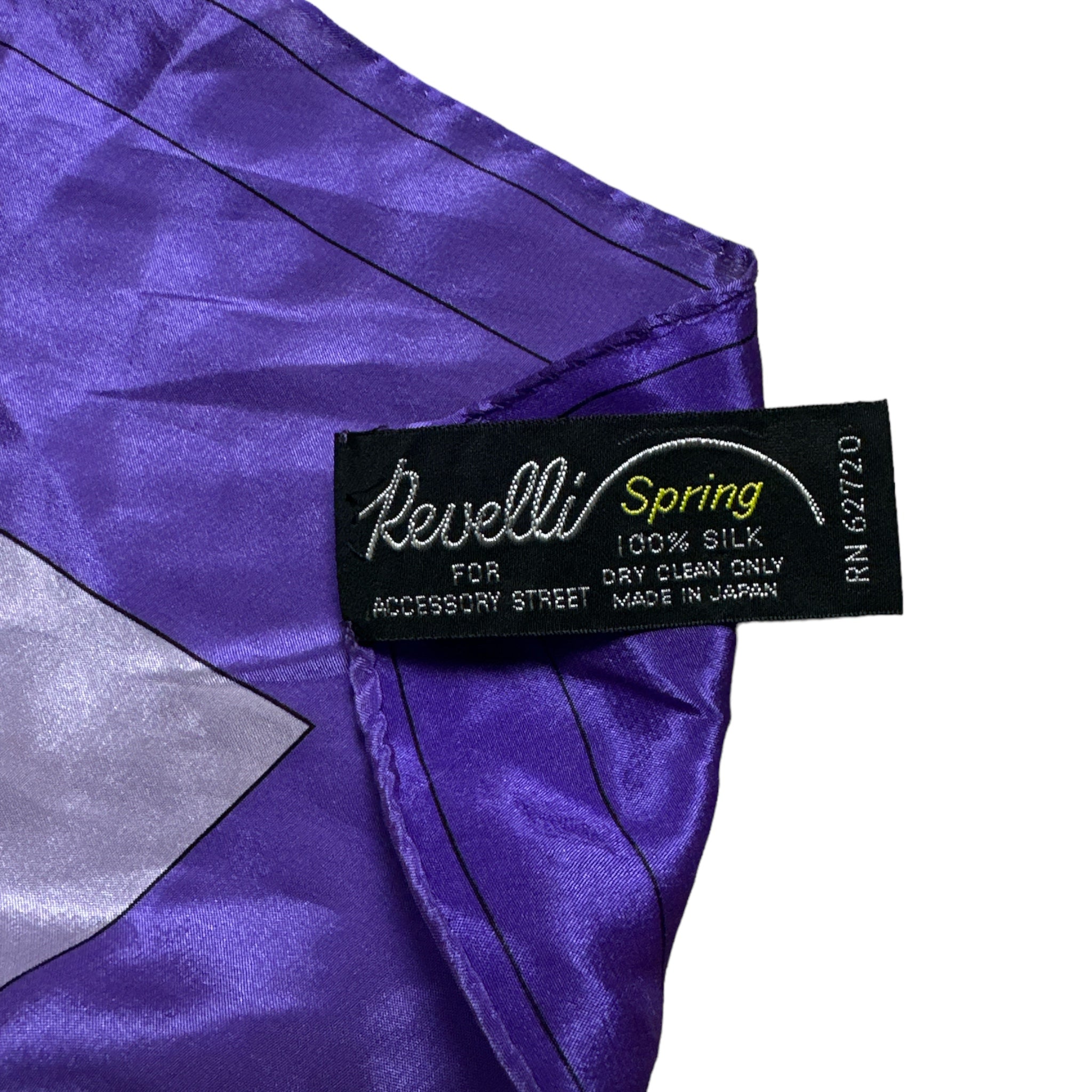 vintage silk revelli neck scarf in purple