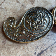 vintage two-piece paisley belt buckle