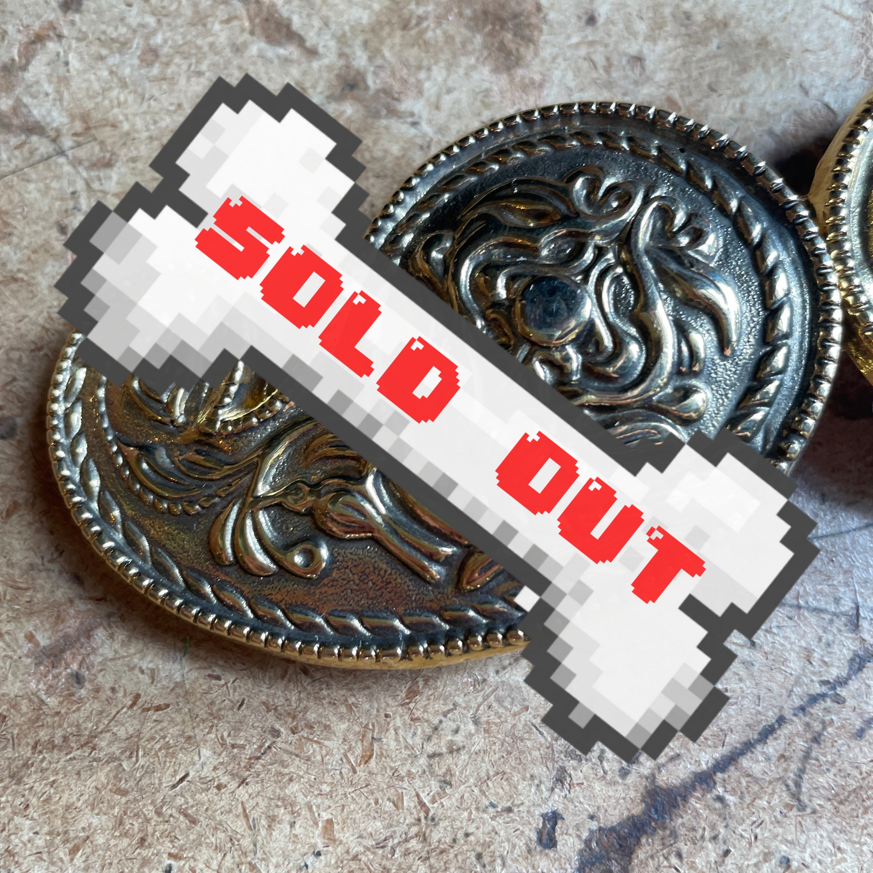 vintage two-piece paisley belt buckle
