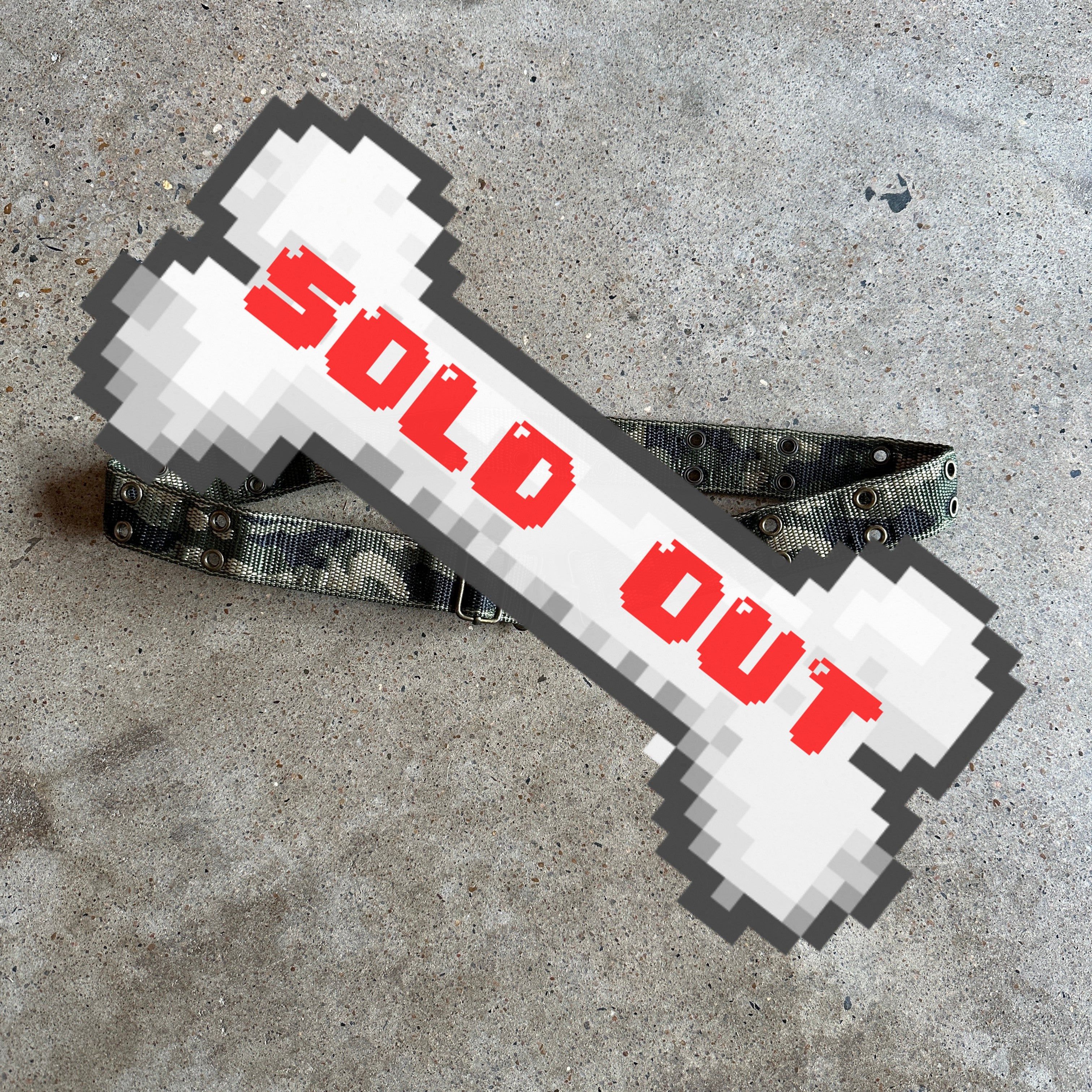 y2k Woven Nylon Camo Rivet Belt